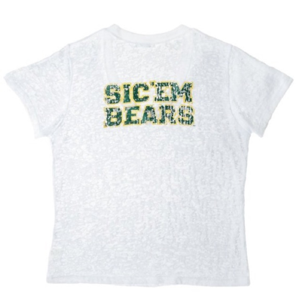 BAYLOR UNIVERSITY DEEP V-NECK BURNOUT TEE